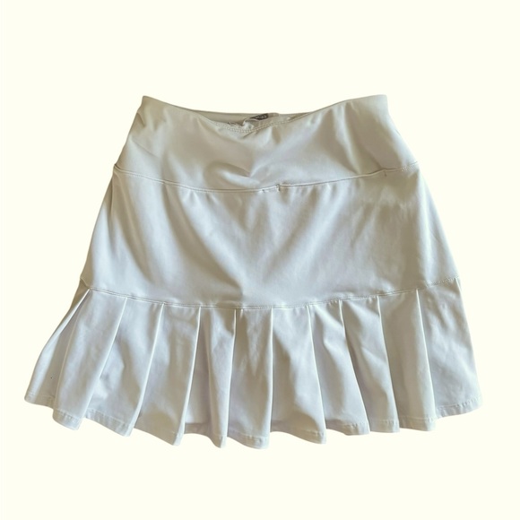 Lady Hagen Pleated White Golf Skort W/Shorts Size XS Hip Pockets Stretch - Picture 3 of 5